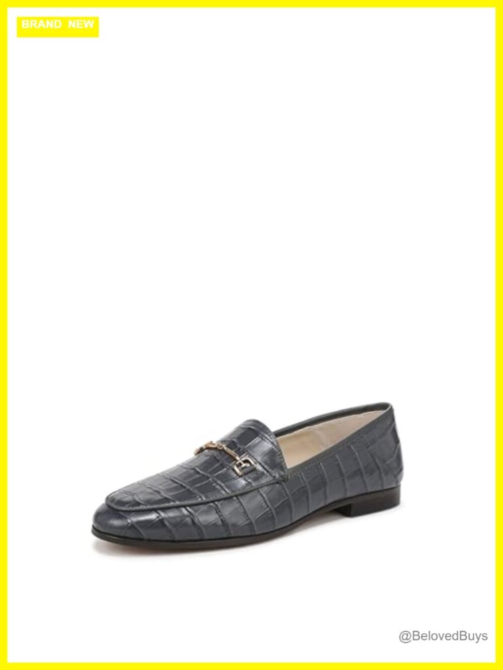 Leather Slip-On Loafers with Horsebit Detail Business Casual Flat